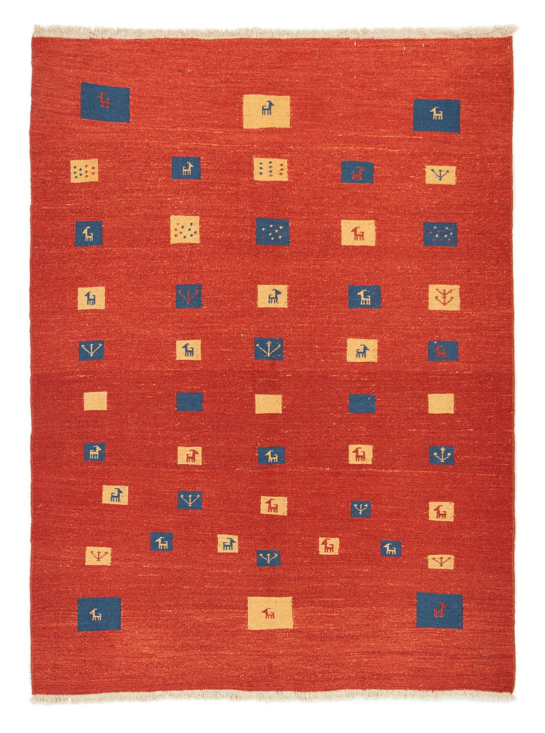 Gabbeh-tæppe - Persisk - 225 x 164 cm - rød