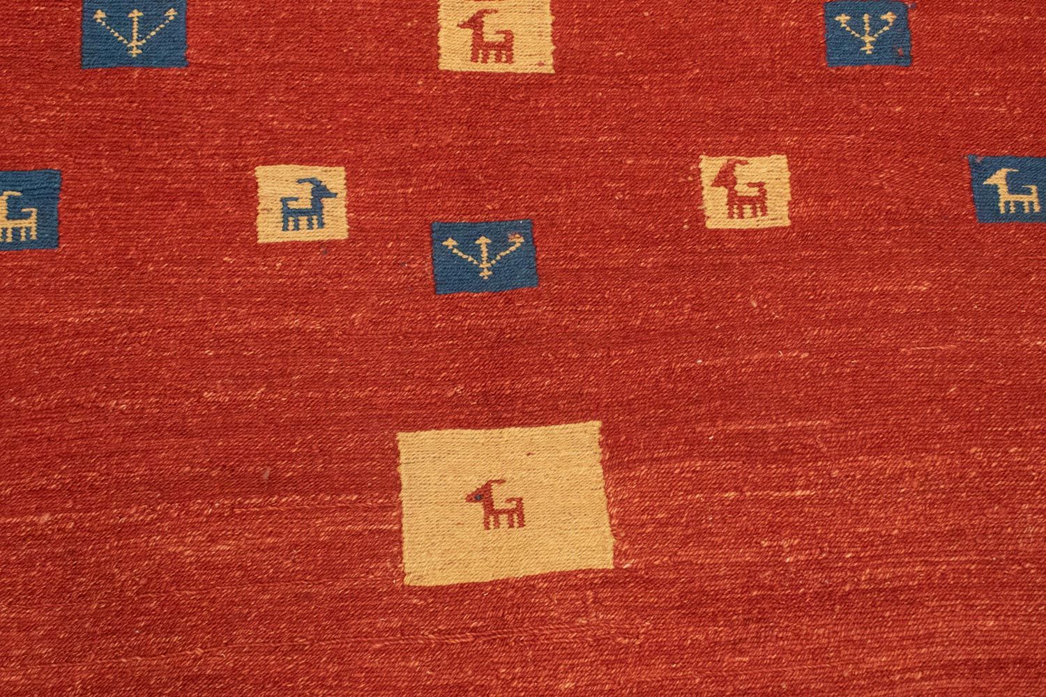 Gabbeh-tæppe - Persisk - 225 x 164 cm - rød