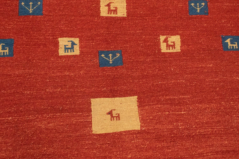 Gabbeh-tæppe - Persisk - 225 x 164 cm - rød