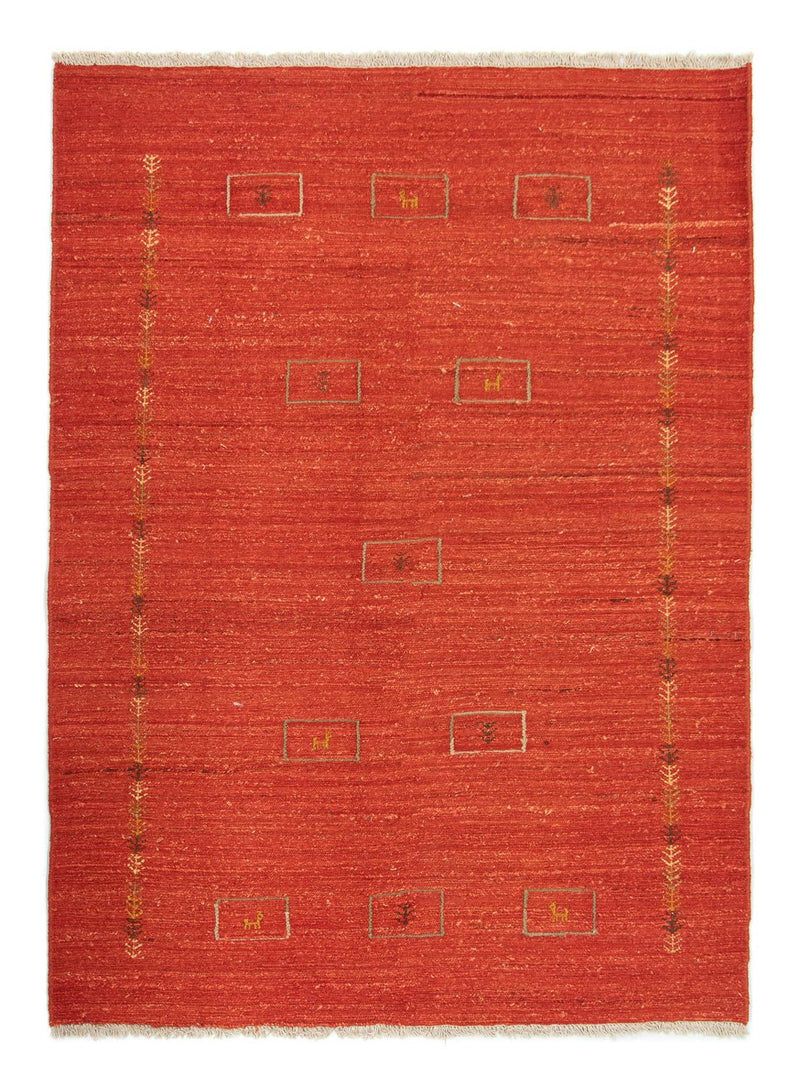 Gabbeh-tæppe - Persisk - 198 x 143 cm - rød