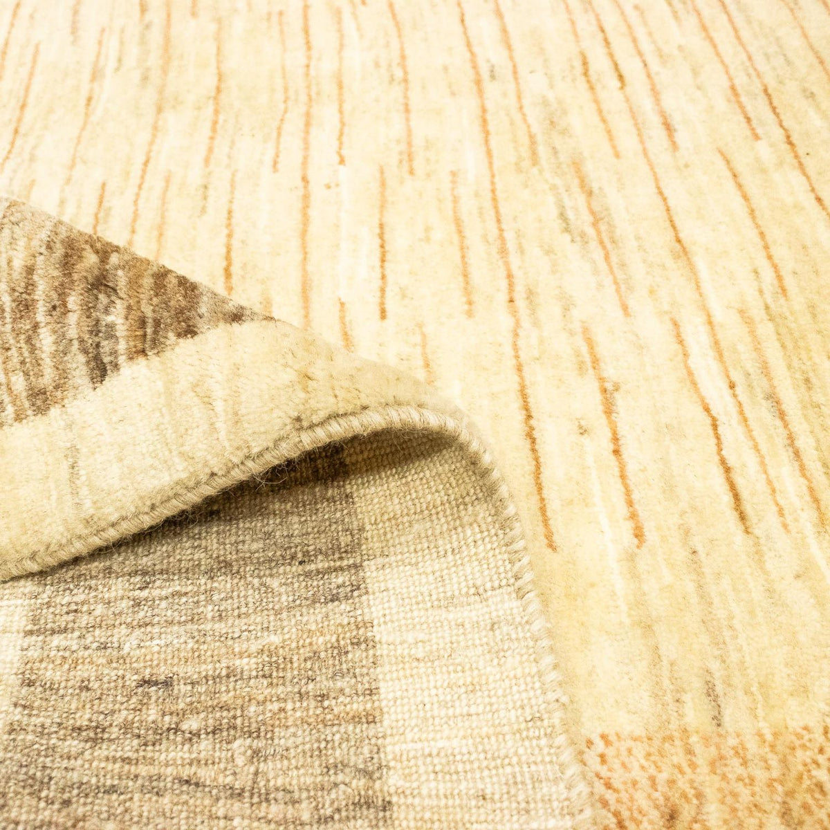 Gabbeh Tæppe - Loribaft Persisk - 195 x 146 cm - beige