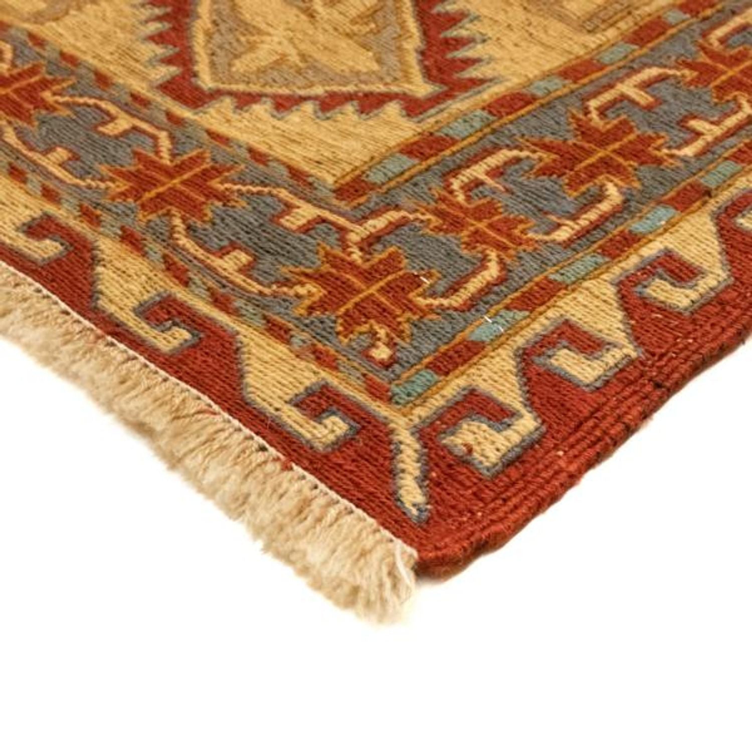 Kelim-tæppe - orientalsk - 248 x 206 cm - mørkerød