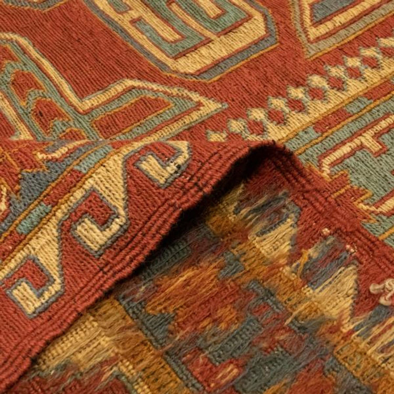 Kelim-tæppe - orientalsk - 248 x 206 cm - mørkerød