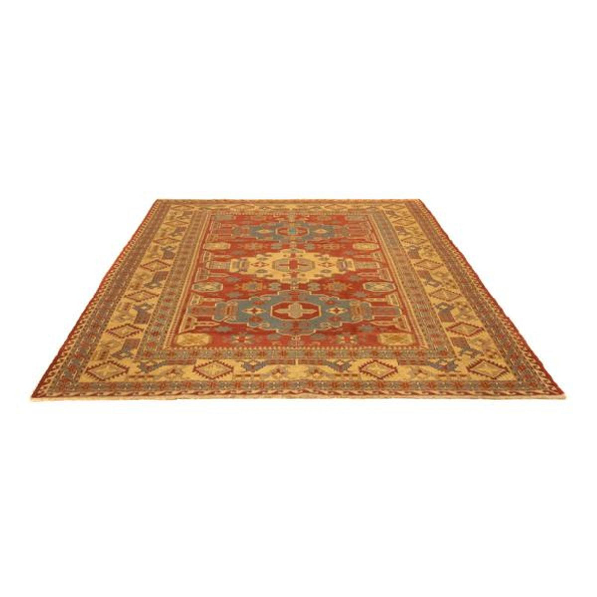 Kelim-tæppe - orientalsk - 248 x 206 cm - mørkerød