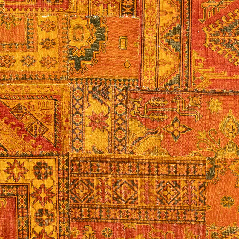Patchwork-tæppe - 295 x 239 cm - brun