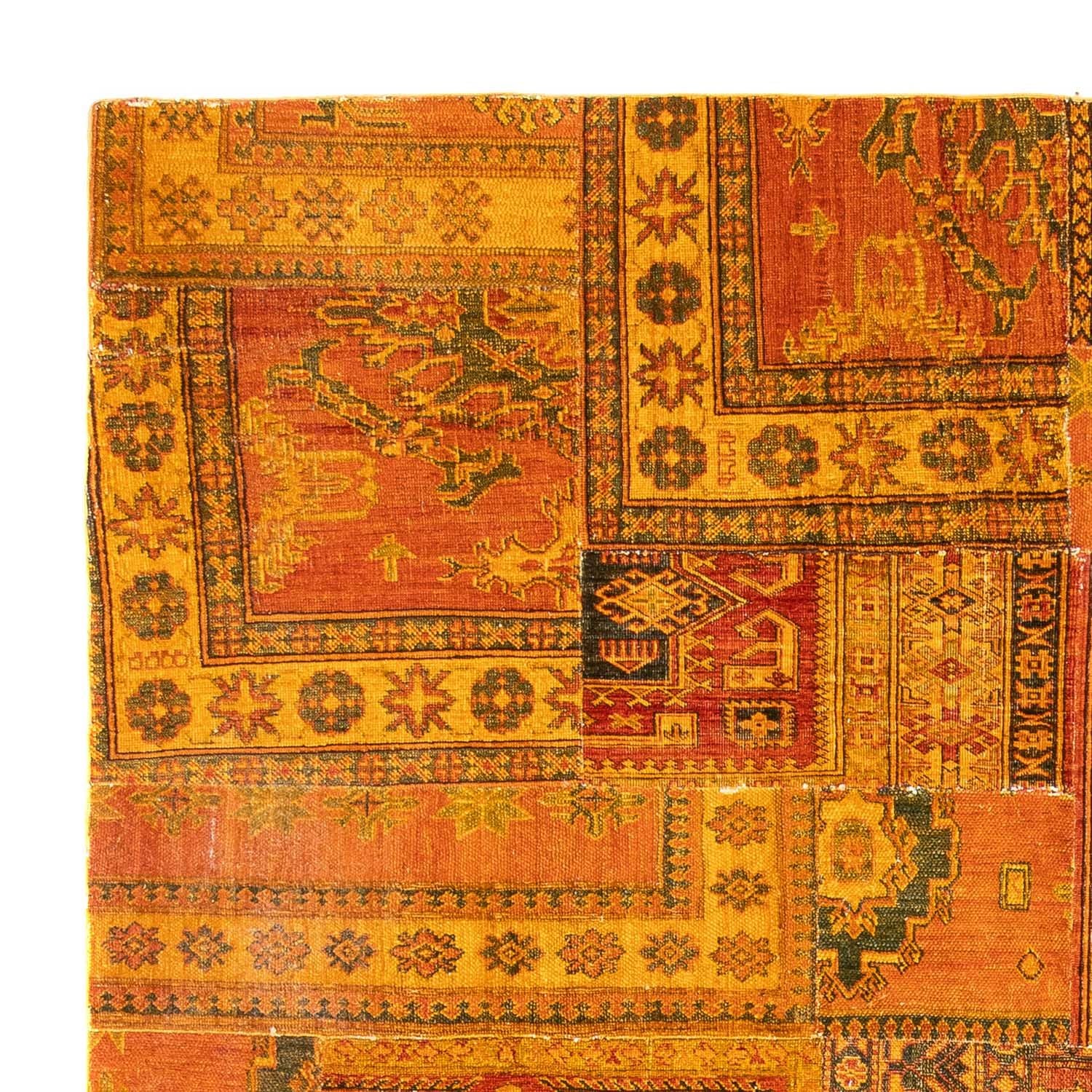 Patchwork-tæppe - 295 x 239 cm - brun
