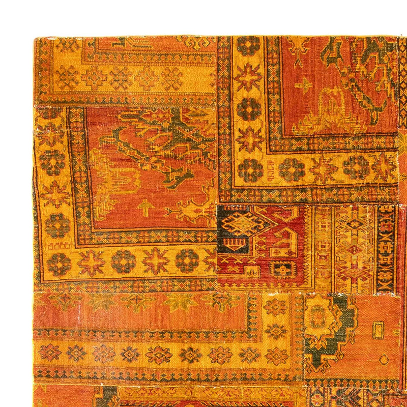 Patchwork-tæppe - 295 x 239 cm - brun