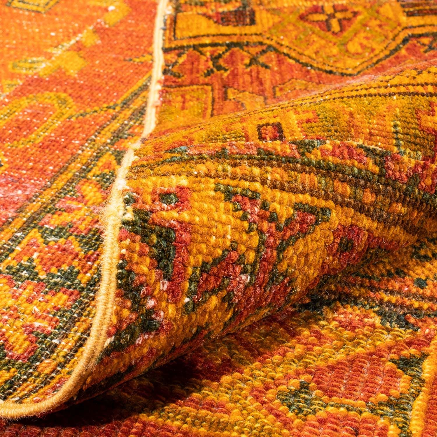 Patchwork-tæppe - 295 x 239 cm - brun