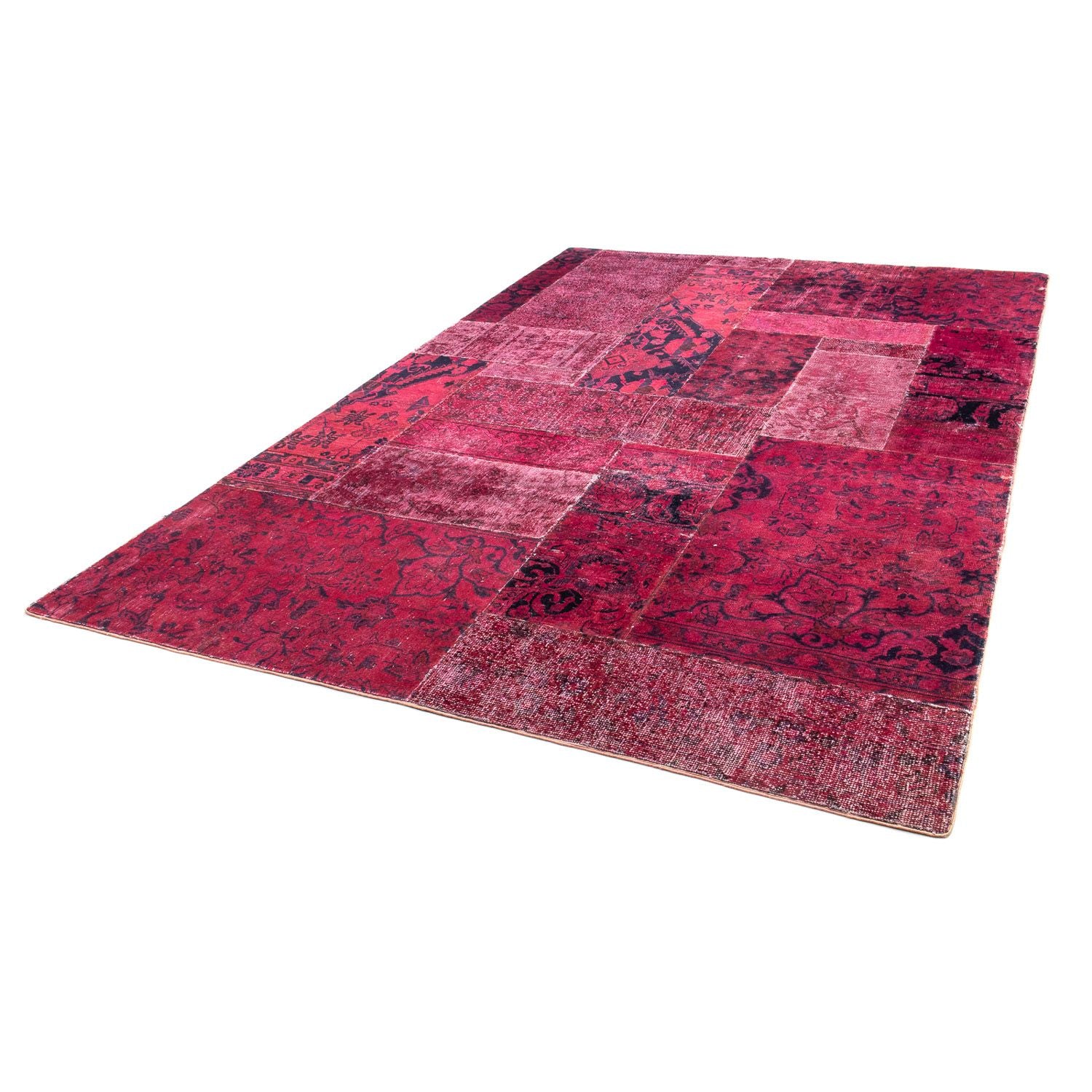 Patchwork-tæppe - 269 x 180 cm - flerfarvet