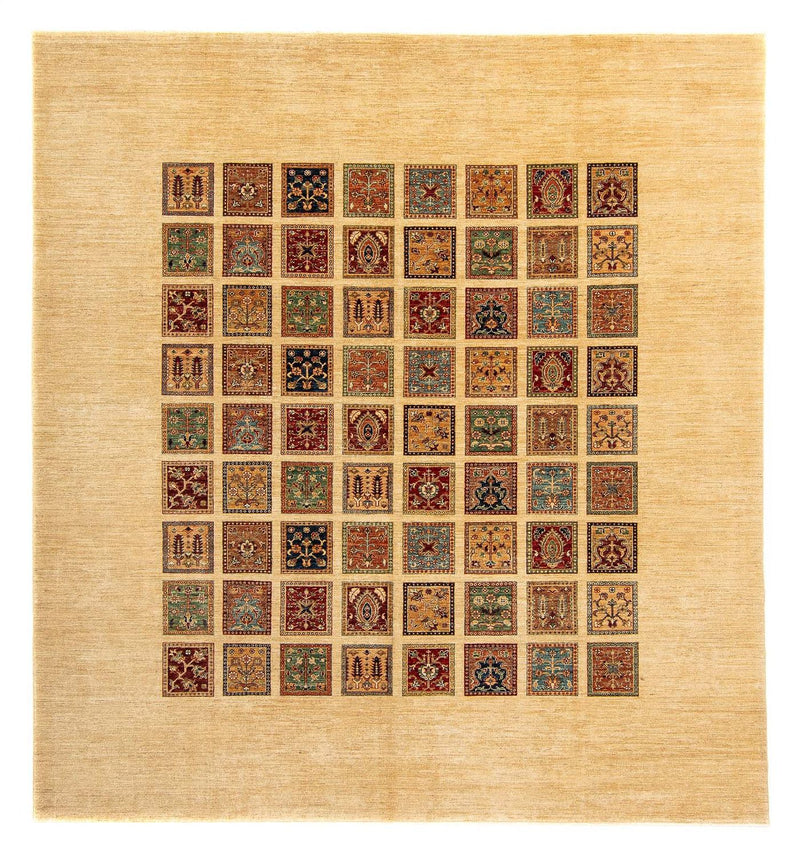 Persisk tæppe - Nomadisk firkantet  - 325 x 306 cm - beige