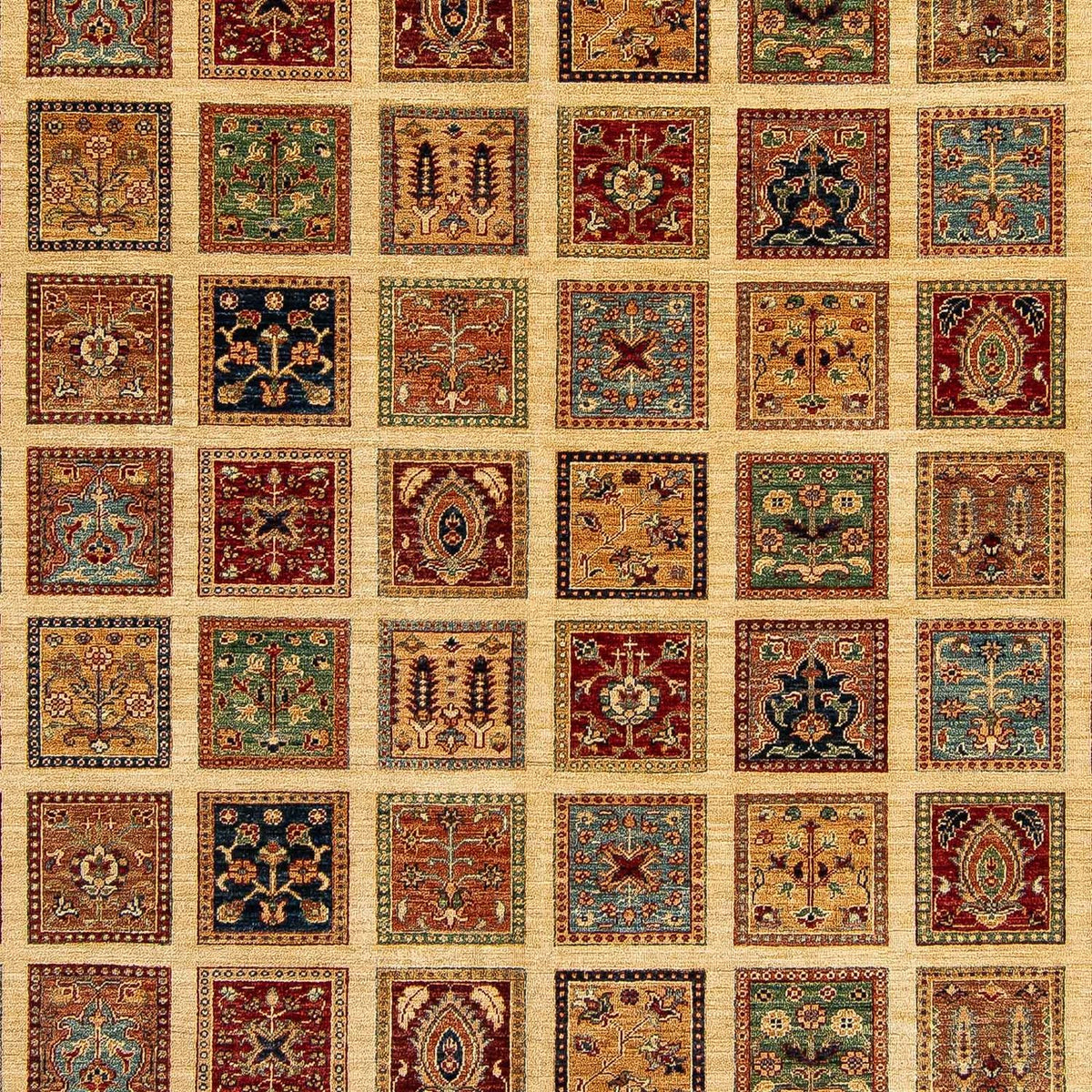 Persisk tæppe - Nomadisk firkantet  - 325 x 306 cm - beige