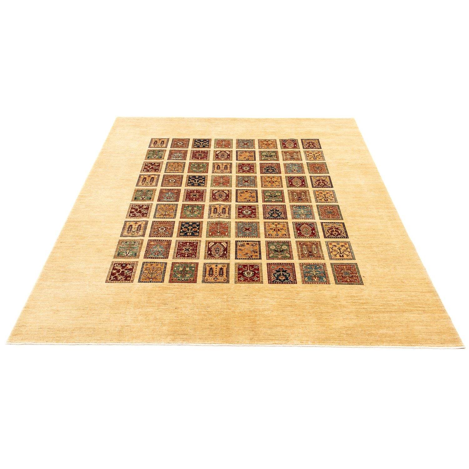 Persisk tæppe - Nomadisk firkantet  - 325 x 306 cm - beige