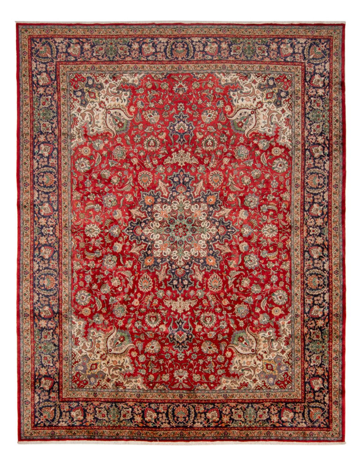 Persisk tæppe - Tabriz - 434 x 343 cm - rød