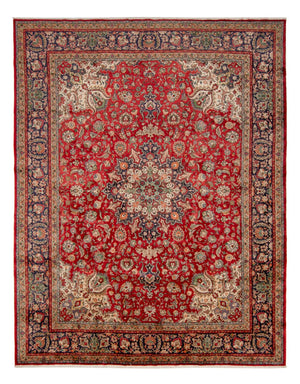 Persisk tæppe - Tabriz - 434 x 343 cm - rød