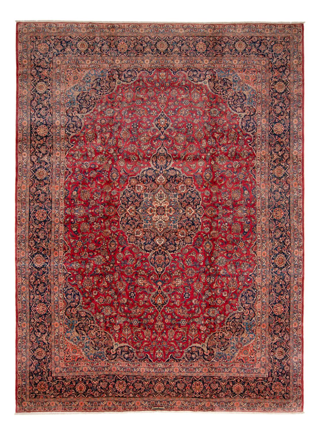 Persisk tæppe - Keshan - 467 x 328 cm - rød