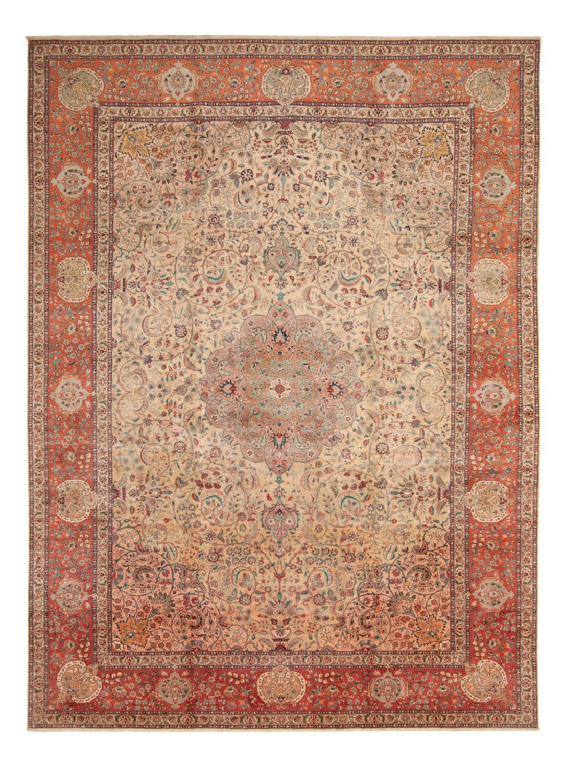 Persisk tæppe - Tabriz - Royal - 486 x 350 cm - beige