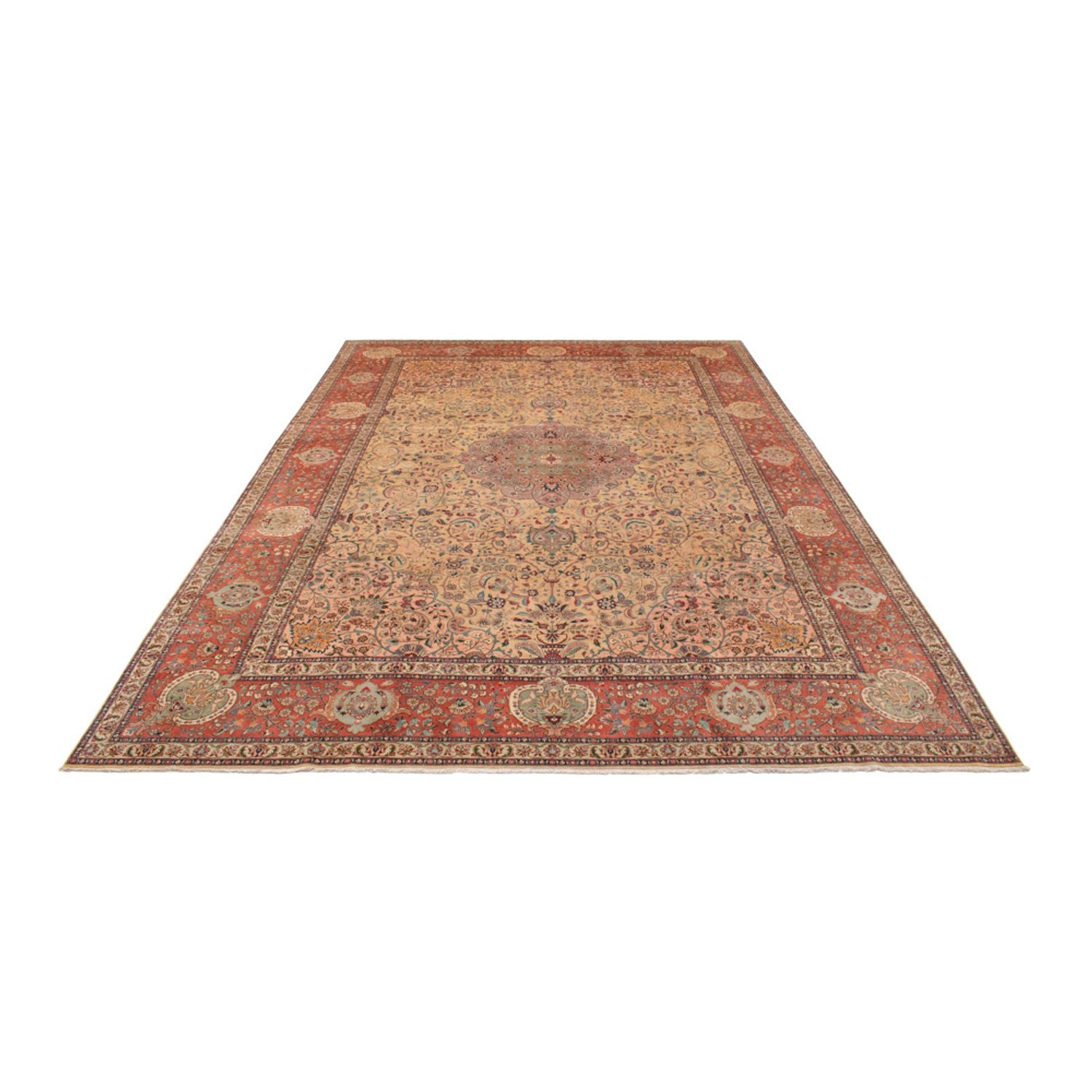 Persisk tæppe - Tabriz - Royal - 486 x 350 cm - beige