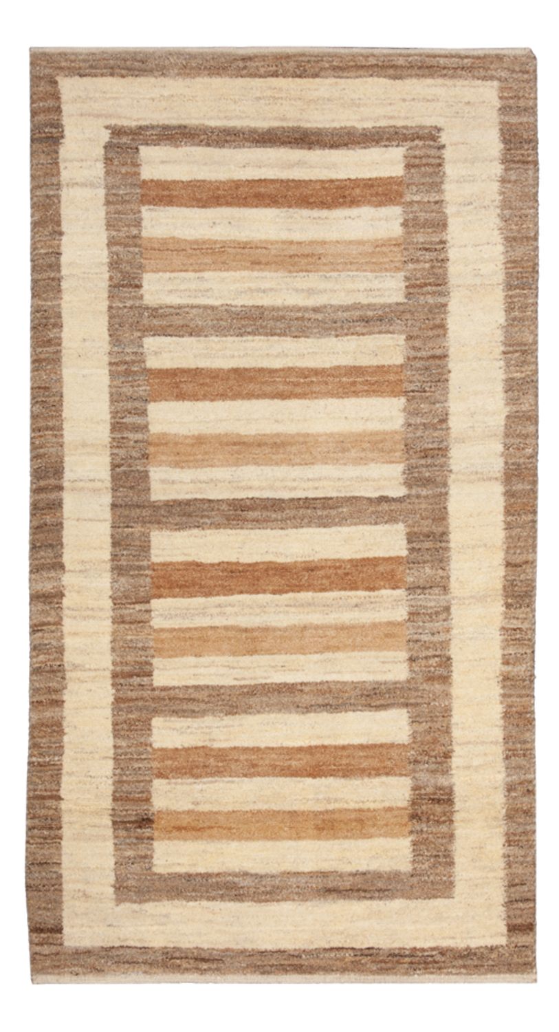 Gabbeh Tæppe - Loribaft Persisk - 139 x 72 cm - beige