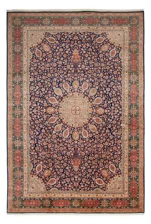 Persisk tæppe - Tabriz - Royal - 517 x 352 cm - mørkeblå
