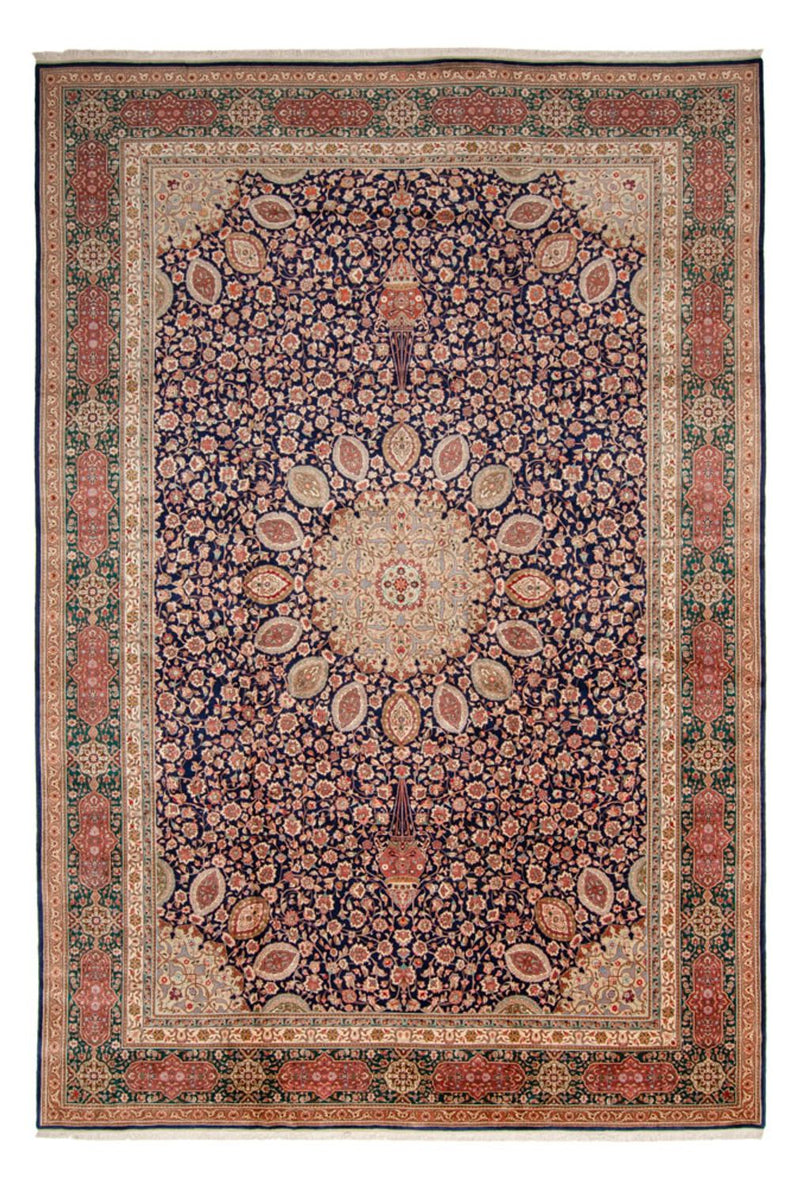 Persisk tæppe - Tabriz - Royal - 517 x 352 cm - mørkeblå