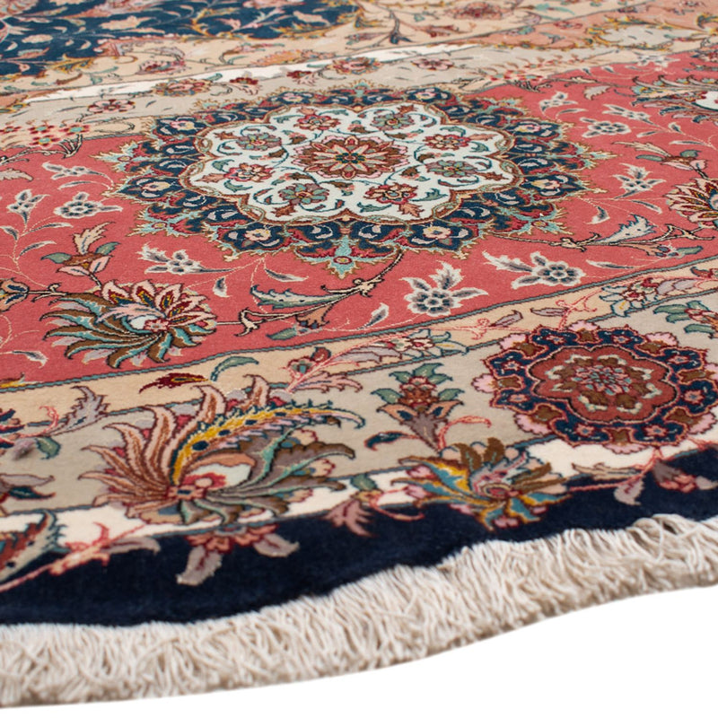 Persisk tæppe - Tabriz - Premium rundt  - 500 x 500 cm - blå