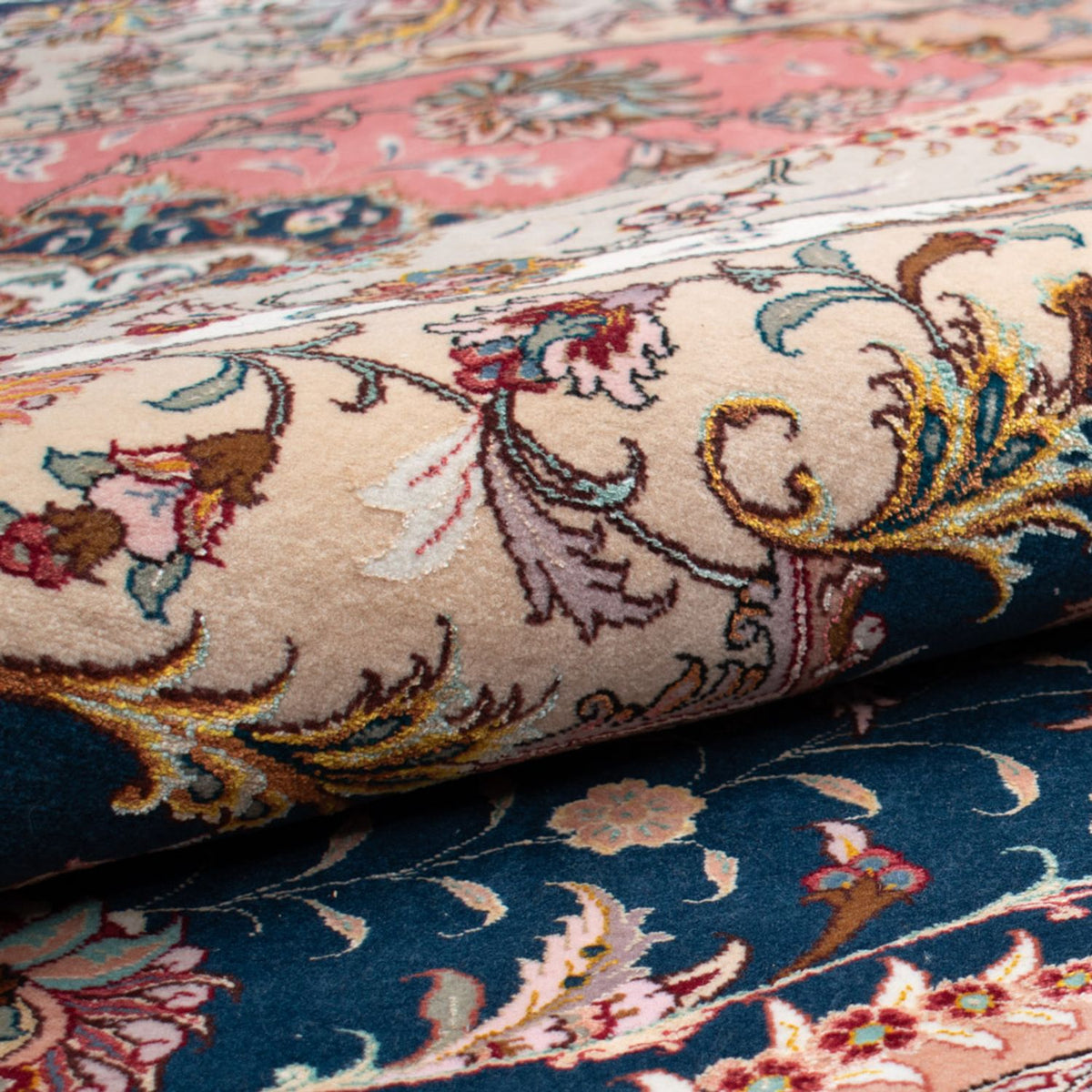 Persisk tæppe - Tabriz - Premium rundt  - 500 x 500 cm - blå