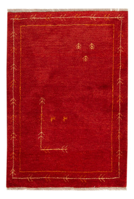 Gabbeh Tæppe - Loribaft Persisk - 126 x 85 cm - rød