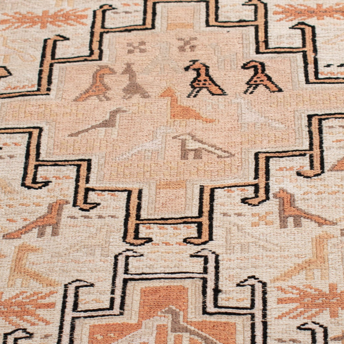 Kelim-tæppe - orientalsk - 103 x 62 cm - beige