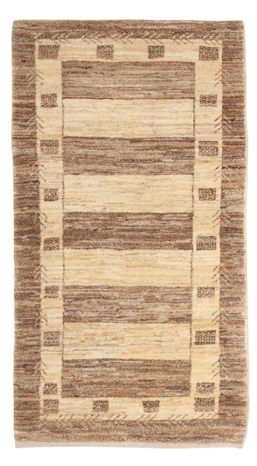 Gabbeh Tæppe - Loribaft Persisk - 137 x 72 cm - beige