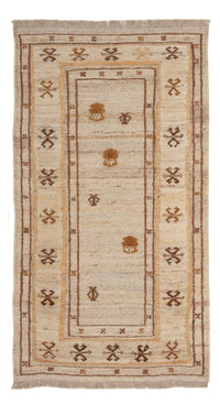 Gabbeh-tæppe - Persisk - 142 x 73 cm - beige