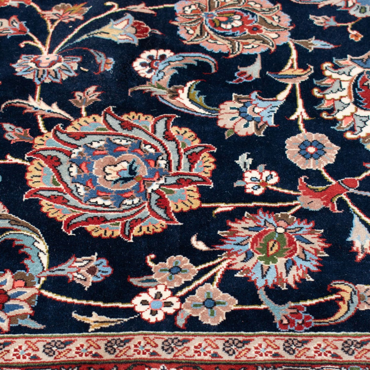 Persisk tæppe - Classic firkantet  - 388 x 388 cm - mørkeblå