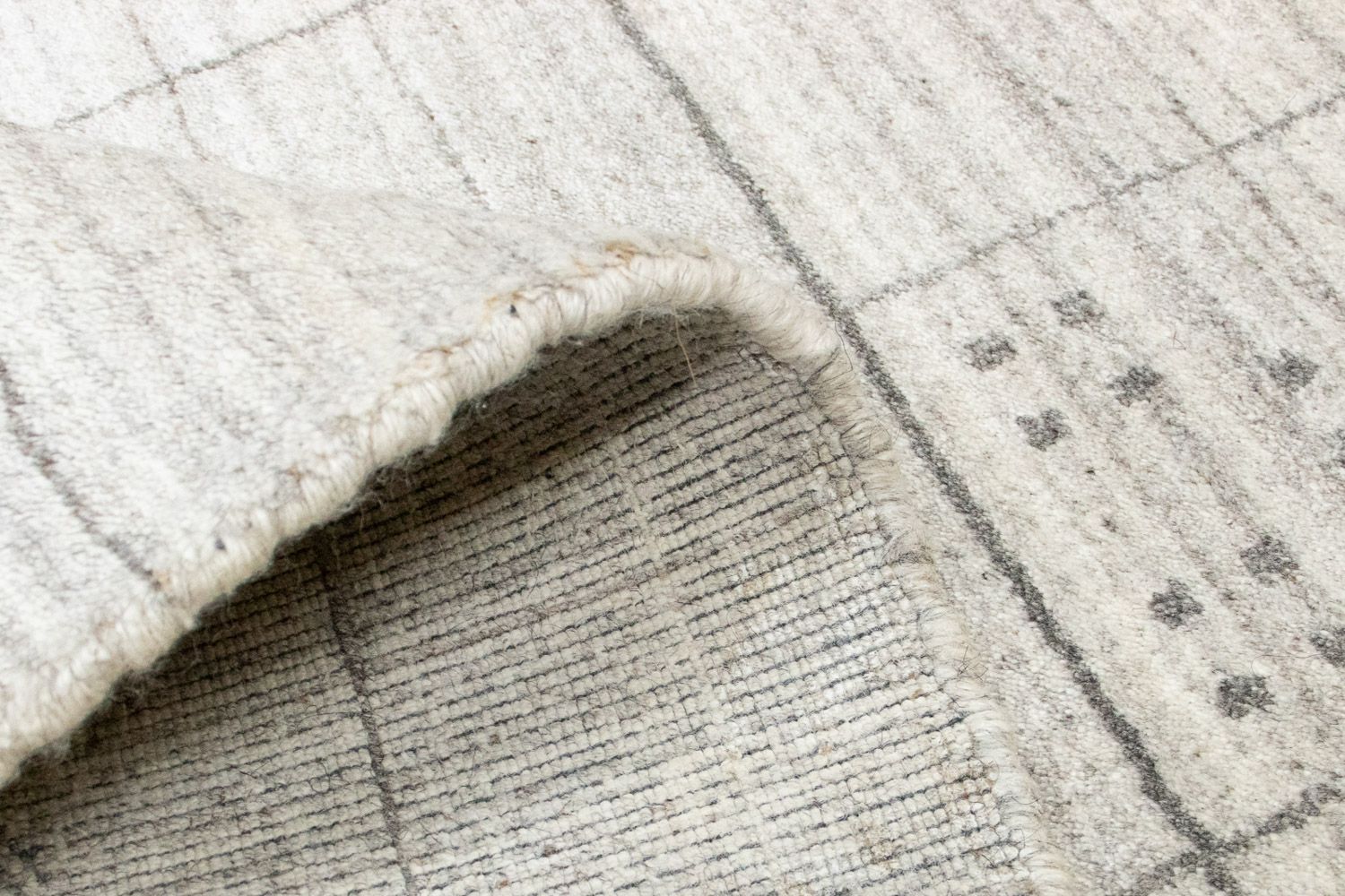 Vintage tæppe - 140 x 70 cm - sølv