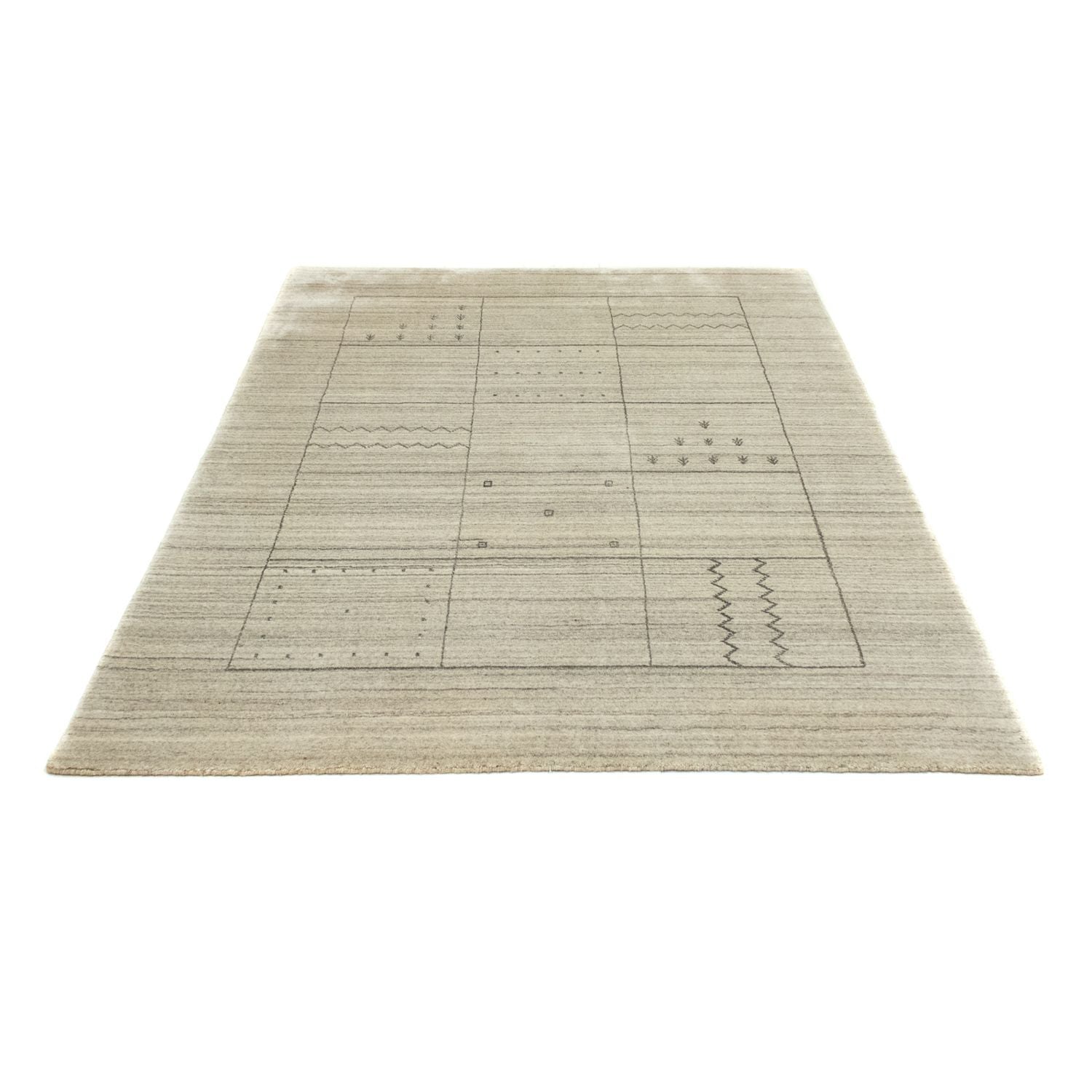 Vintage tæppe - 200 x 140 cm - beige