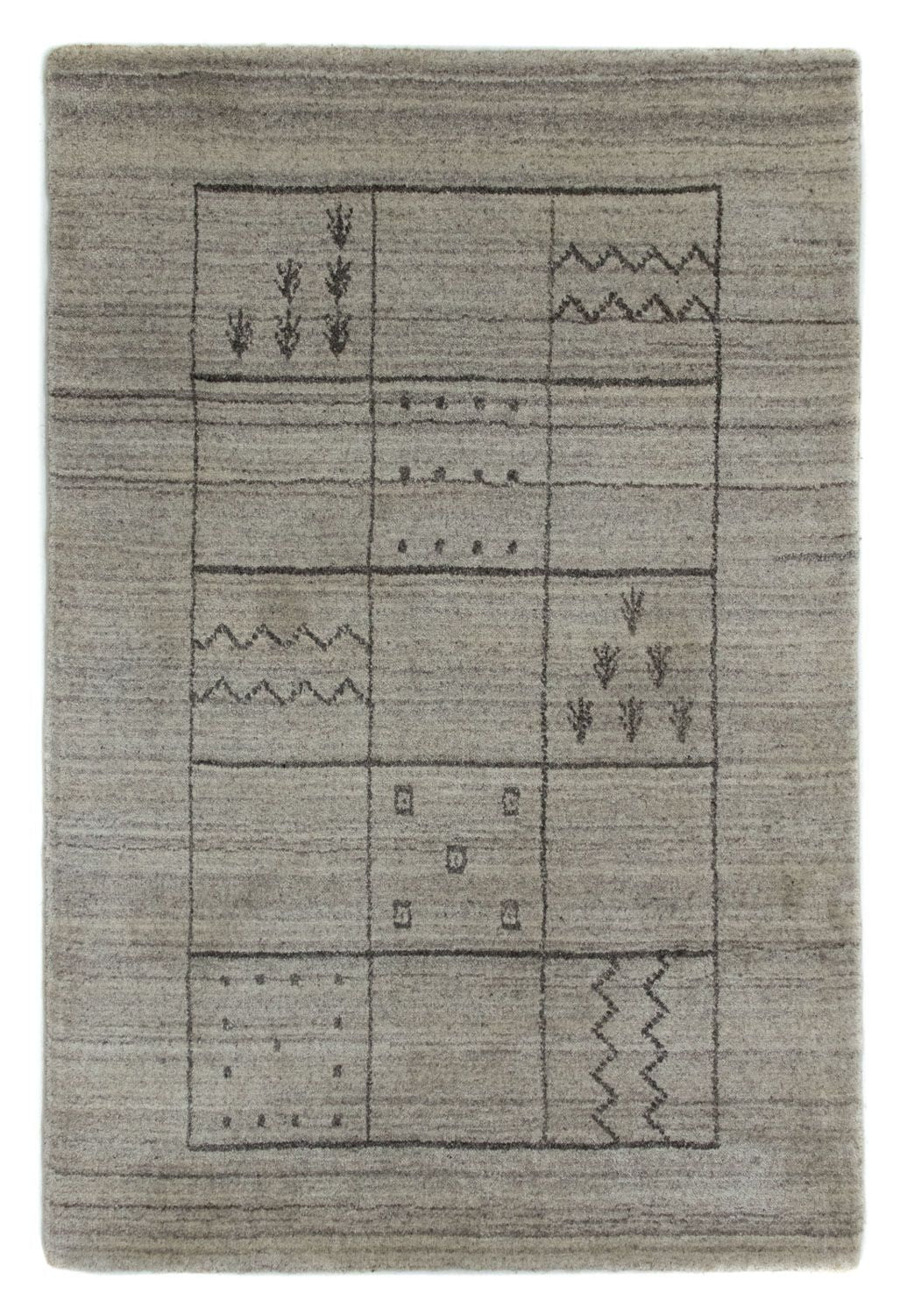 Vintage tæppe - 90 x 60 cm - sølv