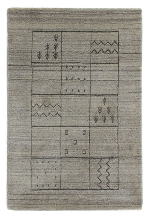 Vintage tæppe - 90 x 60 cm - sølv