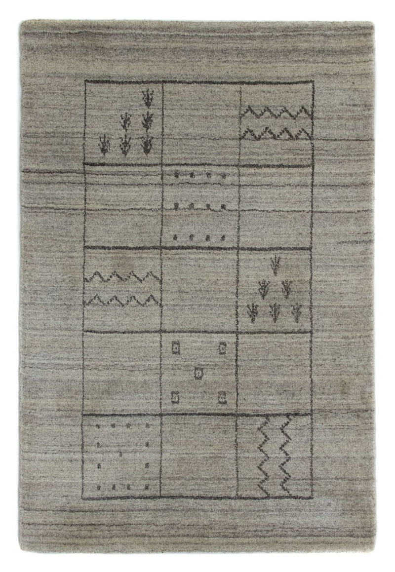 Vintage tæppe - 90 x 60 cm - sølv