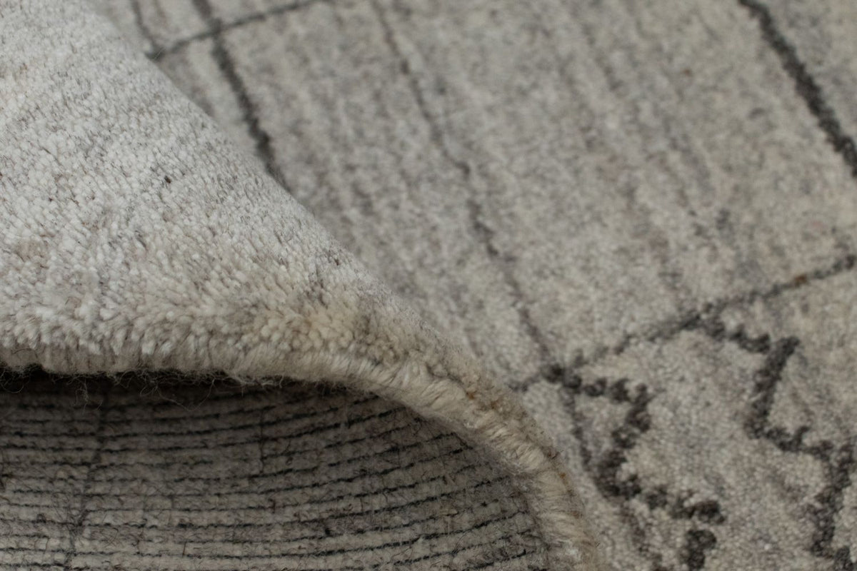 Vintage tæppe - 90 x 60 cm - sølv