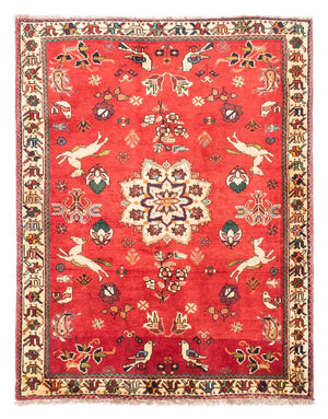 Persisk tæppe - Nomadisk - 162 x 120 cm - mørkerød