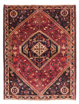 Persisk tæppe - Nomadisk - 160 x 125 cm - mørkerød