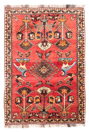 Persisk tæppe - Nomadisk - 168 x 112 cm - mørkerød