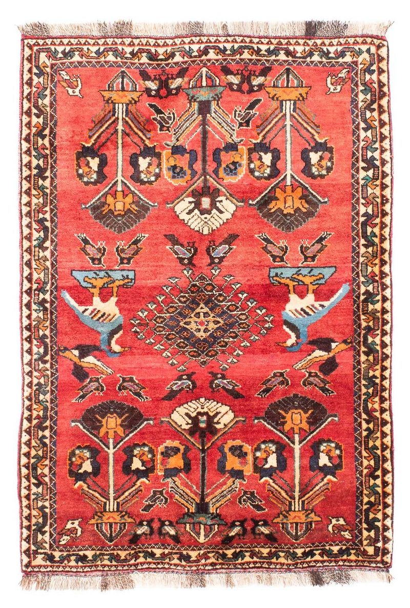 Persisk tæppe - Nomadisk - 168 x 112 cm - mørkerød