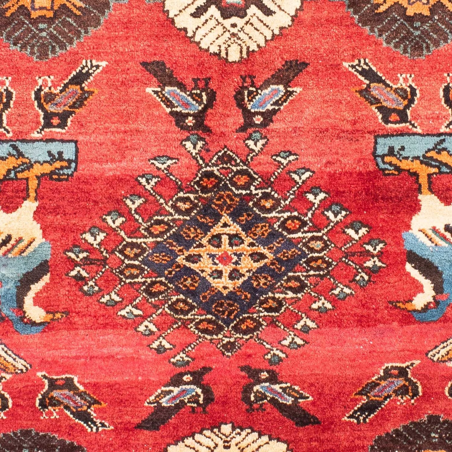 Persisk tæppe - Nomadisk - 168 x 112 cm - mørkerød