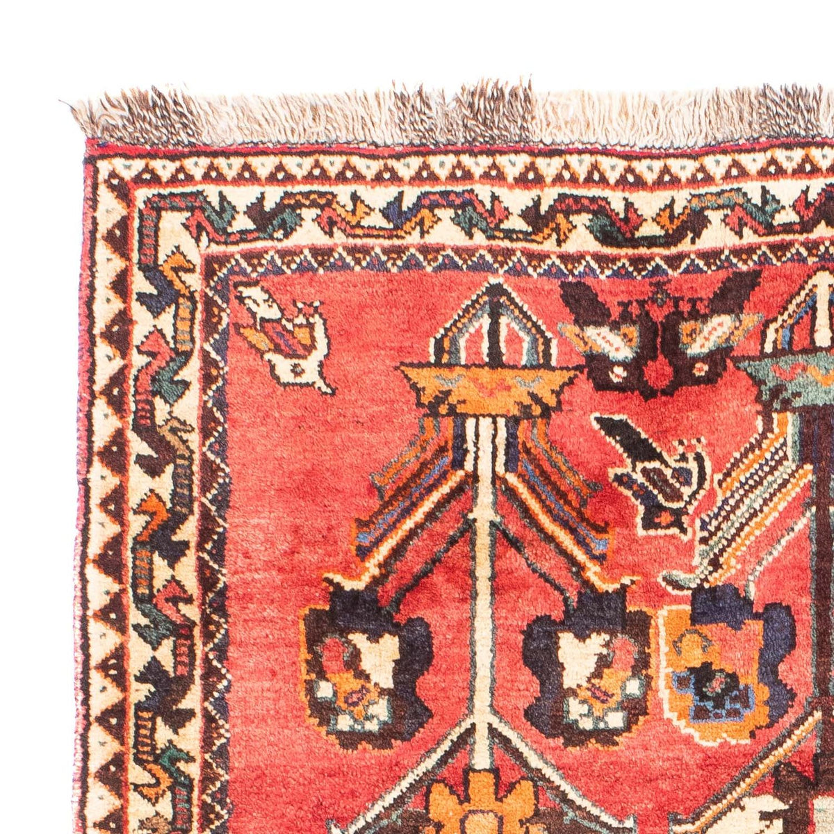 Persisk tæppe - Nomadisk - 168 x 112 cm - mørkerød