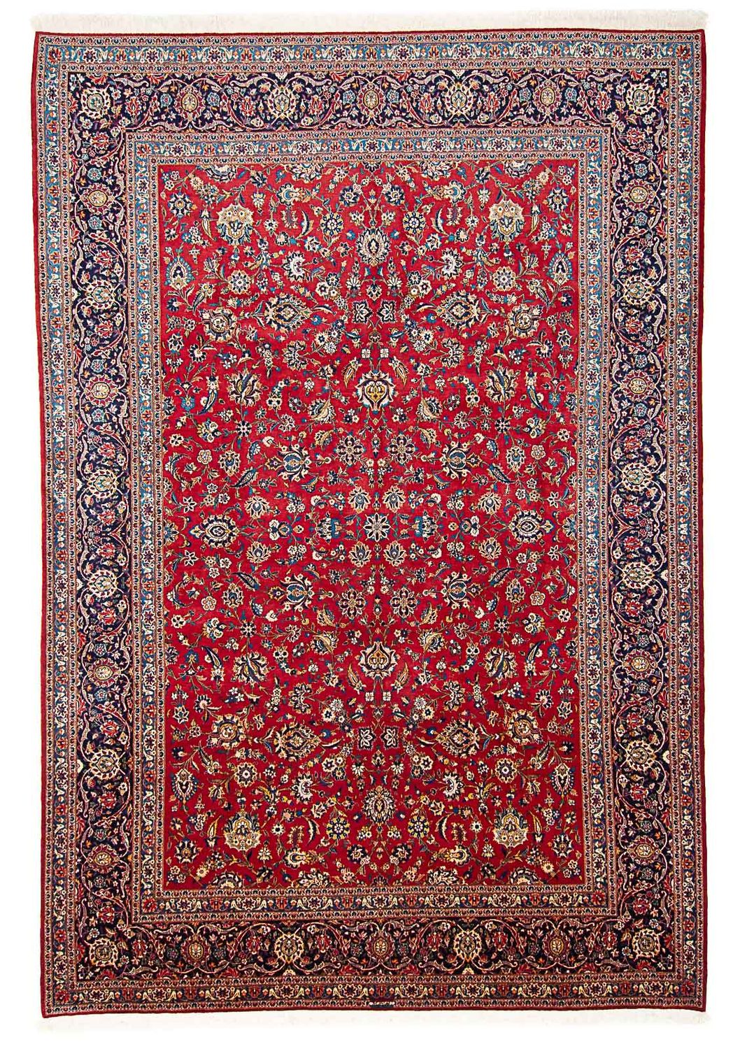 Persisk tæppe - Keshan - 432 x 325 cm - rød