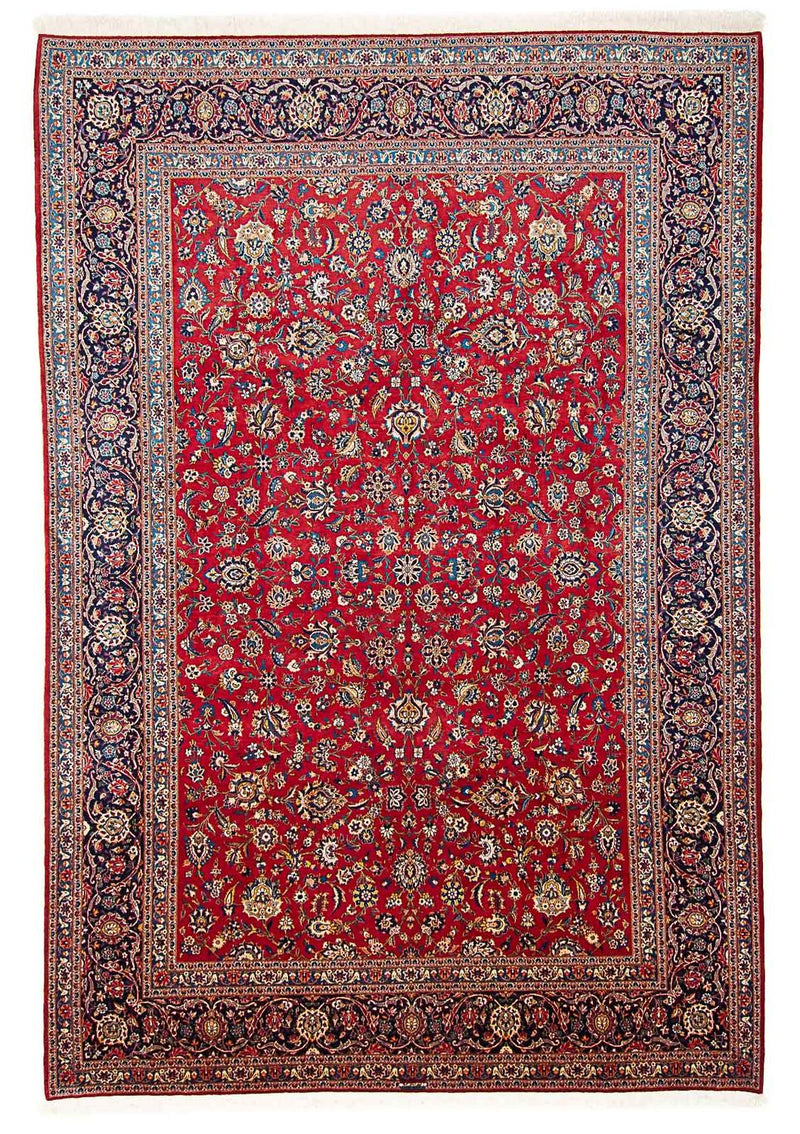Persisk tæppe - Keshan - 432 x 325 cm - rød