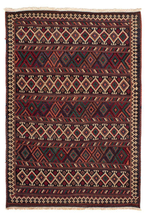 Kelim-tæppe - orientalsk - 244 x 172 cm - flerfarvet