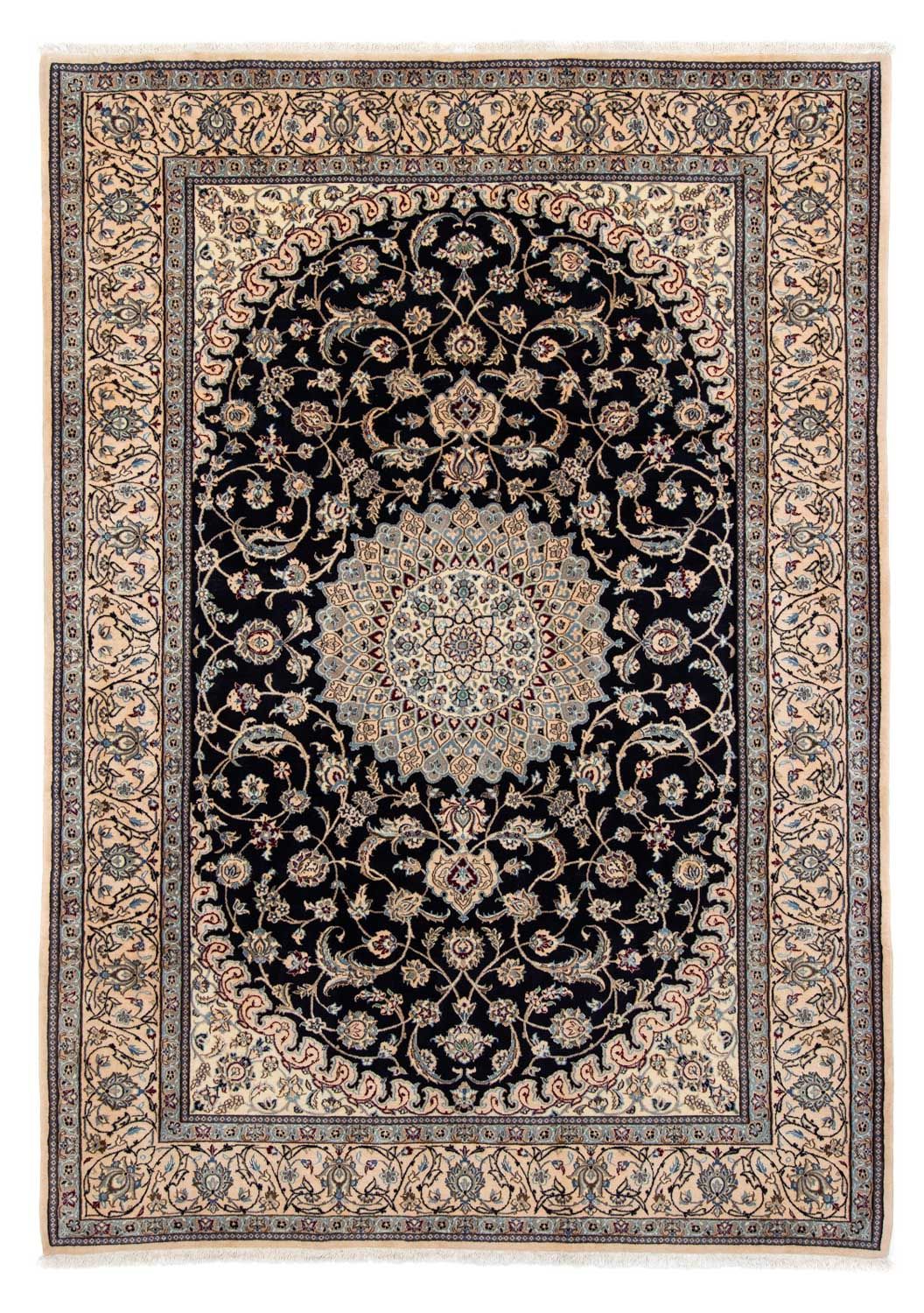 Persisk tæppe - Nain - 290 x 204 cm - sort