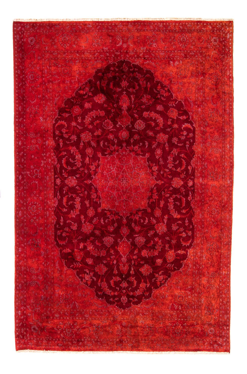 Persisk tæppe - Nain - 288 x 195 cm - mørkerød