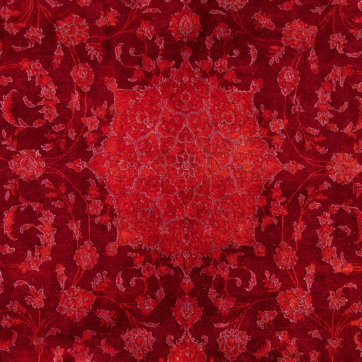 Persisk tæppe - Nain - 288 x 195 cm - mørkerød