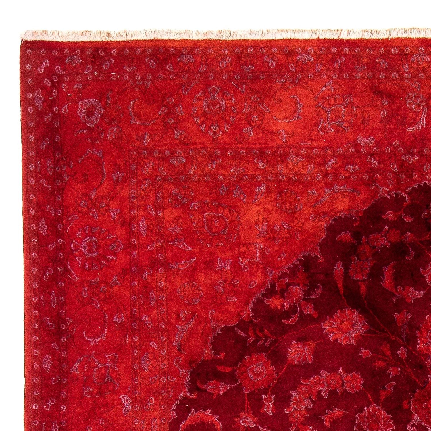 Persisk tæppe - Nain - 288 x 195 cm - mørkerød